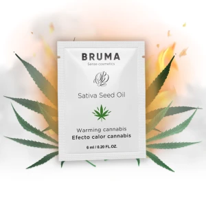 BRUMA - ZEL POSLIZAJACY OLEJ Z NASION SATIVA ROZGRZEWAJACY AROMAT KONOPI 6 ML